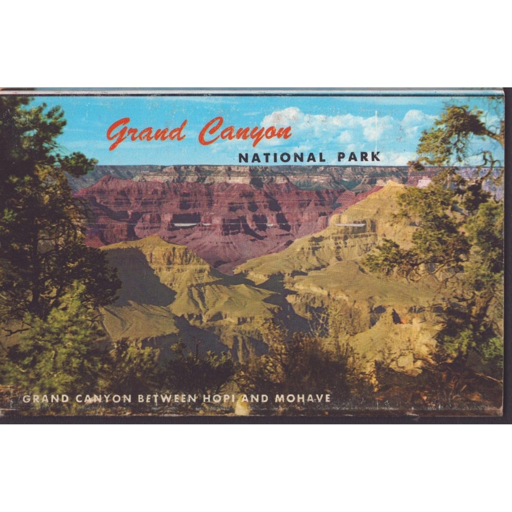 Grand Canyon National Park Arizona AZ Postcard Folder Mailer Curt Teich 1976 - Picture 2 of 2